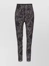 Givenchy Sheer Lace Fabric Elastic Waistband Leggings