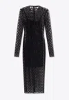 Givenchy Sheer Midi Dress In Black