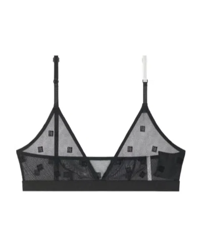 Givenchy Sheer-panel Bra In Black