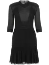 Givenchy Black Stretch Viscose Blend Mini Dress In Black
