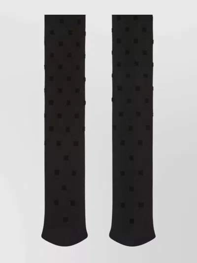 Givenchy Sheer Tulle Square Pattern In Black
