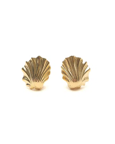 Givenchy Shell Clip-on Earrings In Gold