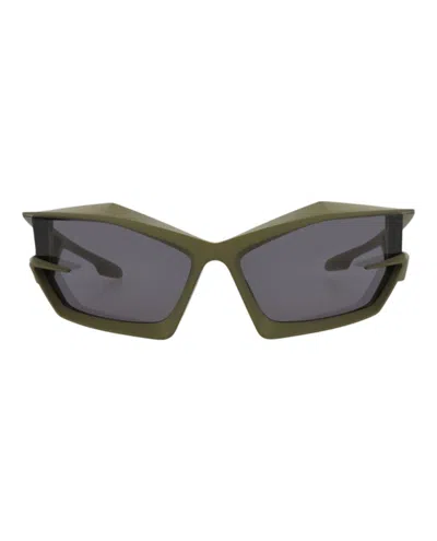Givenchy Shield-frame Acetate Sunglasses In Green