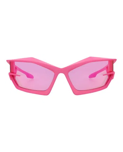 Givenchy Shield-frame Acetate Sunglasses In Pink
