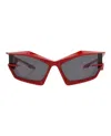 Givenchy Shield-frame Injection Sunglasses In Red