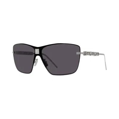 Pre-owned Givenchy Shield Sunglasses 'palladium/smoke' | Silver | Men's Size Onesize