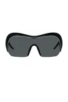 Givenchy Shield Sunglasses In Shiny Black & Smoke