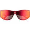 Givenchy Shield Sunglasses In Shiny Red/bordeaux Mirror