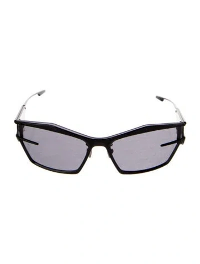 Pre-owned Givenchy Shield Tinted Sunglasses In Black
