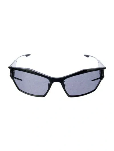 Pre-owned Givenchy Shield Tinted Sunglasses In Black