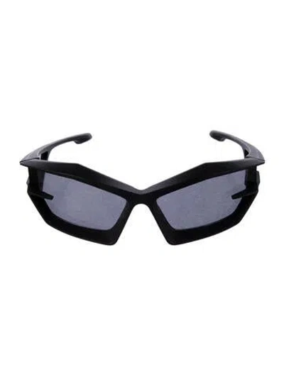 Pre-owned Givenchy Shield Tinted Sunglasses In Black