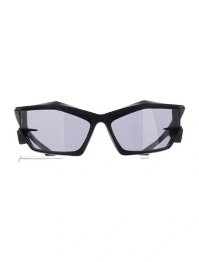 Pre-owned Givenchy Shield Tinted Sunglasses In Black