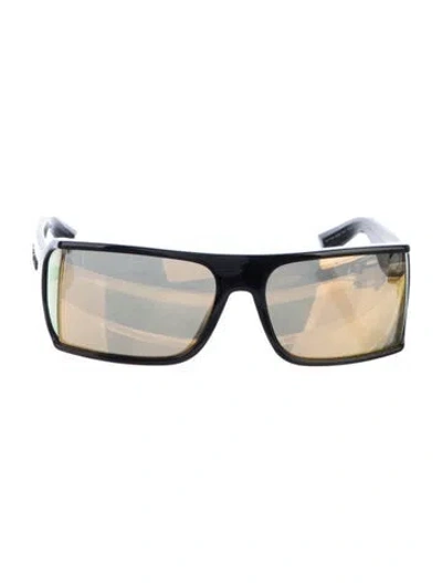 Pre-owned Givenchy Shield Tinted Sunglasses In Black