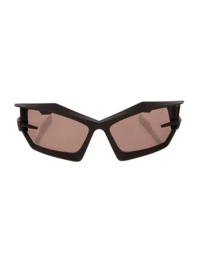 Pre-owned Givenchy Shield Tinted Sunglasses In Brown