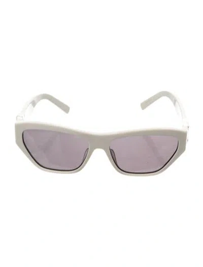 Pre-owned Givenchy Shield Tinted Sunglasses In Silver