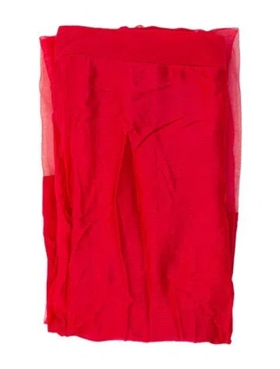 Pre-owned Givenchy Shimmery Ultra Sheer Tights In Red