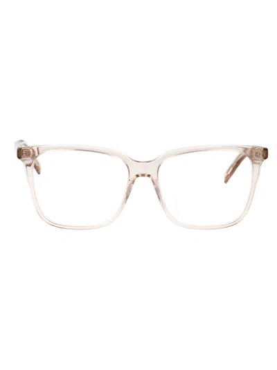 Givenchy Shiny Beige Plastic Optical Glasses In 057 Shiny Beige