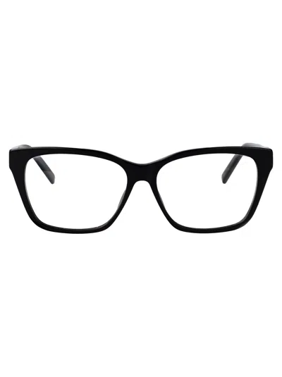 Givenchy Shiny Black Plastic Optical Glasses In 001 Shiny Black