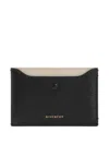 Givenchy Textured Leather Cardholder With Smooth Top In Black