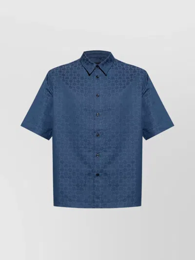 GIVENCHY SHINY MONOGRAM 72 DENIM SHIRT