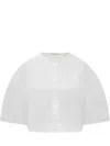 Givenchy Short-sleeved Cropped Shirt In White