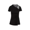 Givenchy 4g Mesh Draped Top In Black