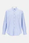 Givenchy Embroidered Logo Long-sleeved Shirt In Blue