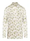 Givenchy Camicia Con Stampa Chandelier In Seta In Cream Ochre