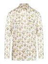 Givenchy Camicia Con Stampa Chandelier In Seta In Crema