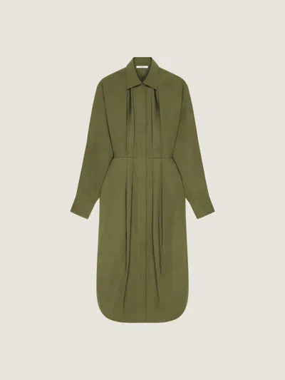 Givenchy Shirt Dress In Poplin In Green