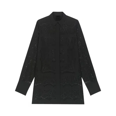 Pre-owned Givenchy Shirt Dress 'perforated Bandana Print' | Black | Women's Size 40