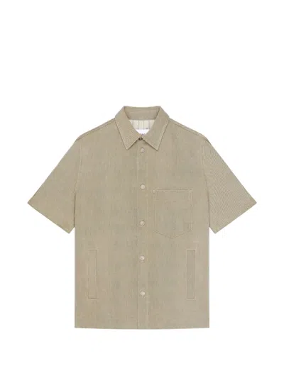 Givenchy Denim Short-sleeve Shirt In Green