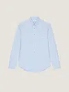 Givenchy Button-down Shirt With Pointed Collar And Embroidered Detail In Blue