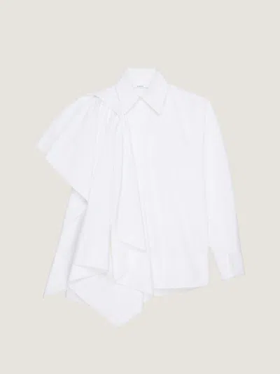 Givenchy Shirt In Cotton Poplin With Bow Detail In White