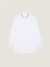Givenchy Shirt In Cotton Poplin With Crystal Embroidery In White