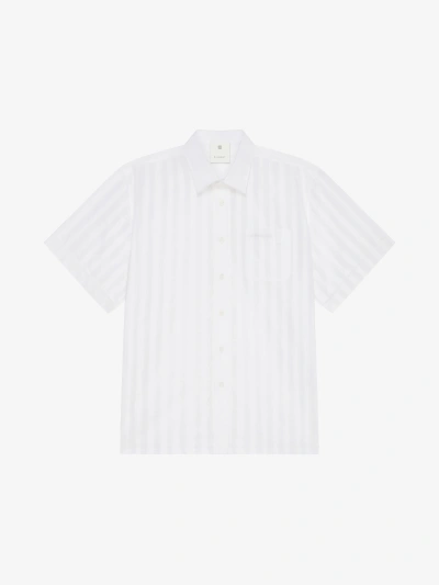 Givenchy Shirt In Cotton Voile With Stripes In White