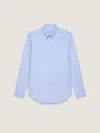 Givenchy Button-down Shirt With Pointed Collar And Embroidered Detail In Blue