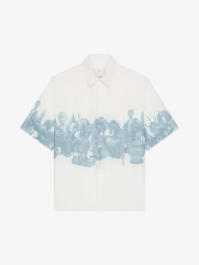 Givenchy Shirt In Linen With Hubert Objects Print In Multi