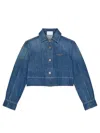Givenchy Raw Edge Denim Shirt In Blue