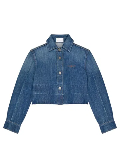 GIVENCHY GIVENCHY SHIRT IN MEDIUM BLUE DENIM