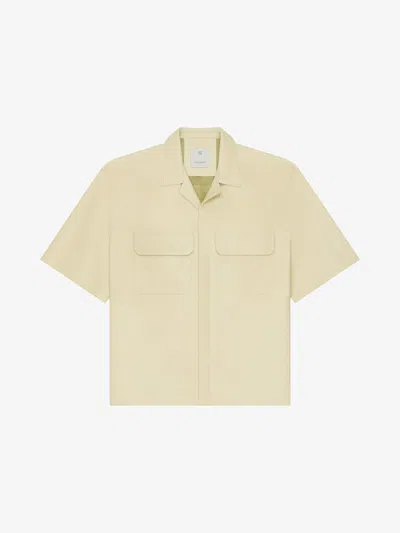 Givenchy Shirt In Nappa Leather In Salvia
