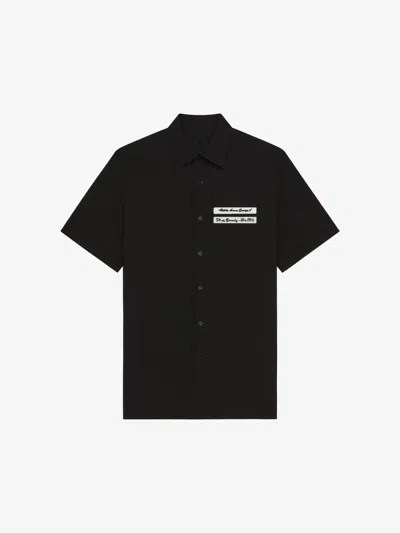 Givenchy Shirt In Poplin With  Gros Grain In Black