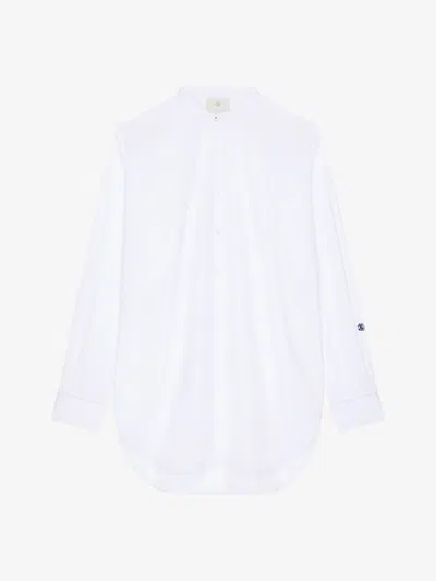 Givenchy Shirt In Poplin With Hg Embroidery In White