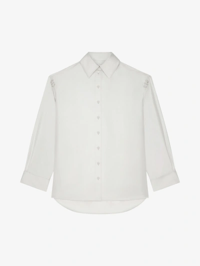 Givenchy Shirt In Silk With Crystals In Pearl  Grey
