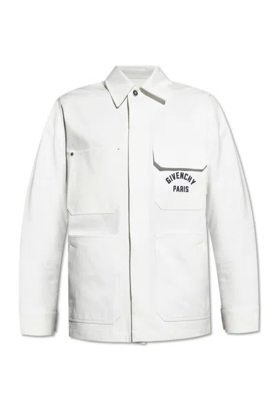 GIVENCHY GIVENCHY SHIRT JACKET WITH LOGO