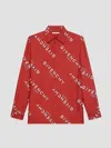 Givenchy Long Sleeve Shirt Featuring Structured Fit In Multi