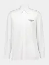 Givenchy Classic Fit Shirt With Logo Print Clothing In White