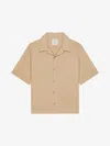Givenchy Boxy Fit Shirt In 4g Cotton In Tan