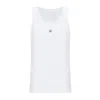 Givenchy Women's White Logo-plaque Cropped Ribbed Cotton-jersey Tank Top In White