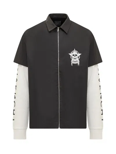 Givenchy Black And White Shirt With Double Layered Design
